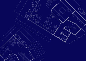 Floor plan designed building on the drawing.