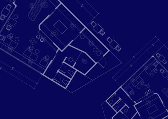 Floor plan designed building on the drawing.