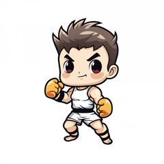 illustration of boxer fighting