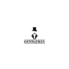 Gentleman logo. Gentleman label icon isolated on white background