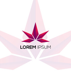 Cannabis Luxury Colorful Logo Design Vector