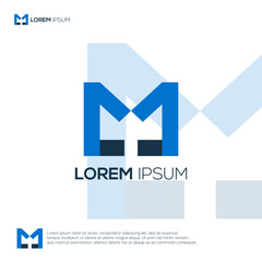 Modern M Logo Design Vector