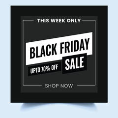 Blackfriday sale post banner premium exclusive template design illustration vector for online store