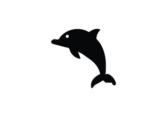 Amazon River Dolphin Pink Dolphin minimal style  icon design illustration