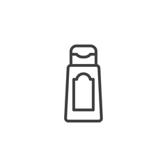 Shampoo bottle line icon
