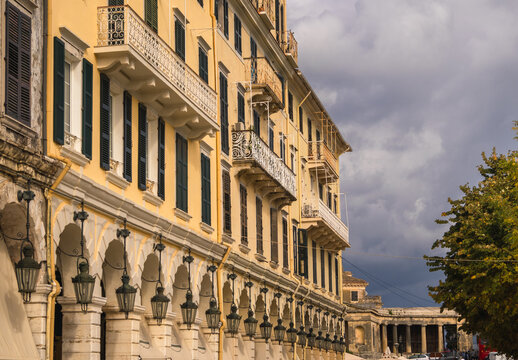 Old town of Corfu (K&eacute;rkyra or Korkyra) city, Corfu island, onian Sea, northwestern Greece