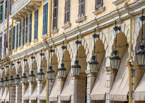 Old town of Corfu (K&eacute;rkyra or Korkyra) city, Corfu island, onian Sea, northwestern Greece