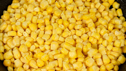 canned corn top view