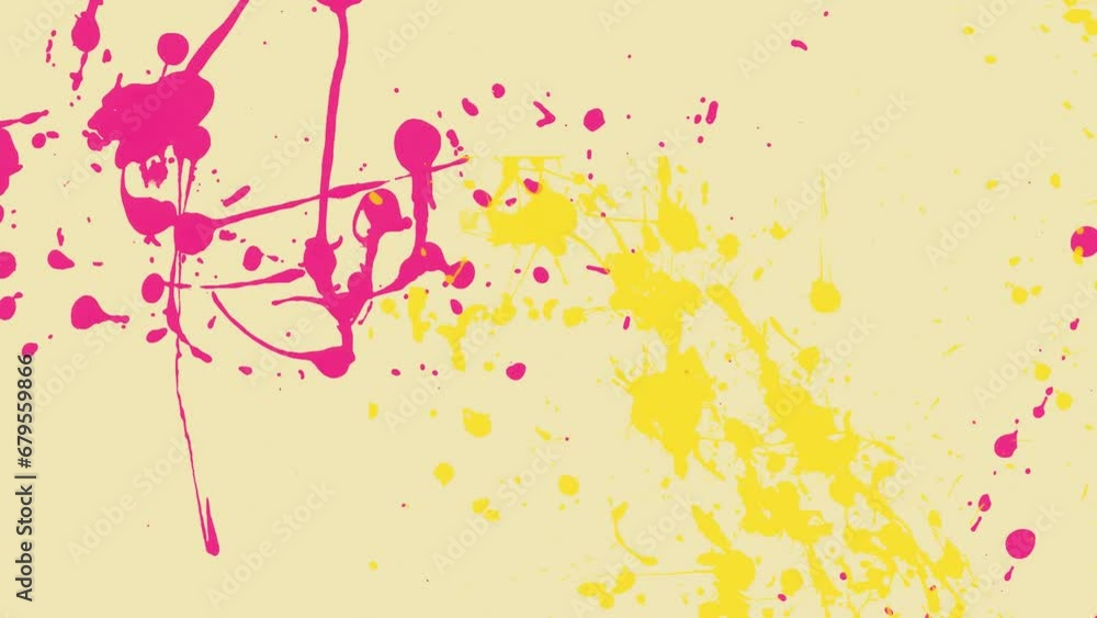 Poster ink stains and spots in motion. loop abstract background video
