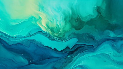Fototapeta na wymiar Abstract art teal blue green gradient paint