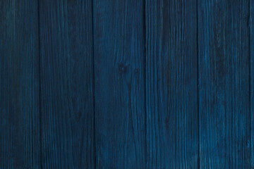 Blue wooden background, top view