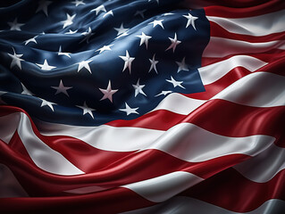 American flag as a concept for US national celebrations. Generative Ai