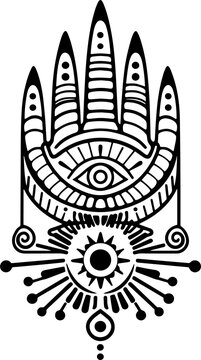 tribal hamsa hands