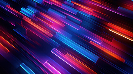 Technology abstract background. Digital line dot and colorful bokeh. Graphic design. Generative ai.