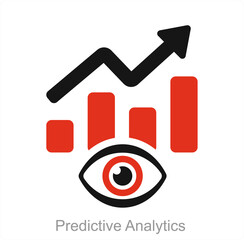 Predicitive analytics and analytics icon concept