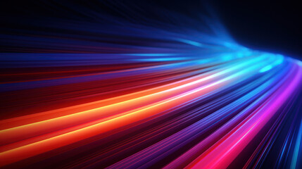 Naklejka premium Technology abstract background. Digital line dot and colorful bokeh. Graphic design. Generative ai.