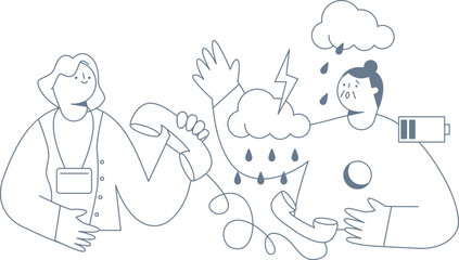 An emotionally unstable elderly woman called a hotline and asked for help.