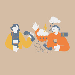 An emotionally unstable woman called the hotline and asked for help.