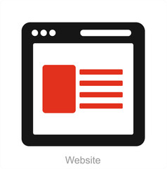 Website and webpage icon concept