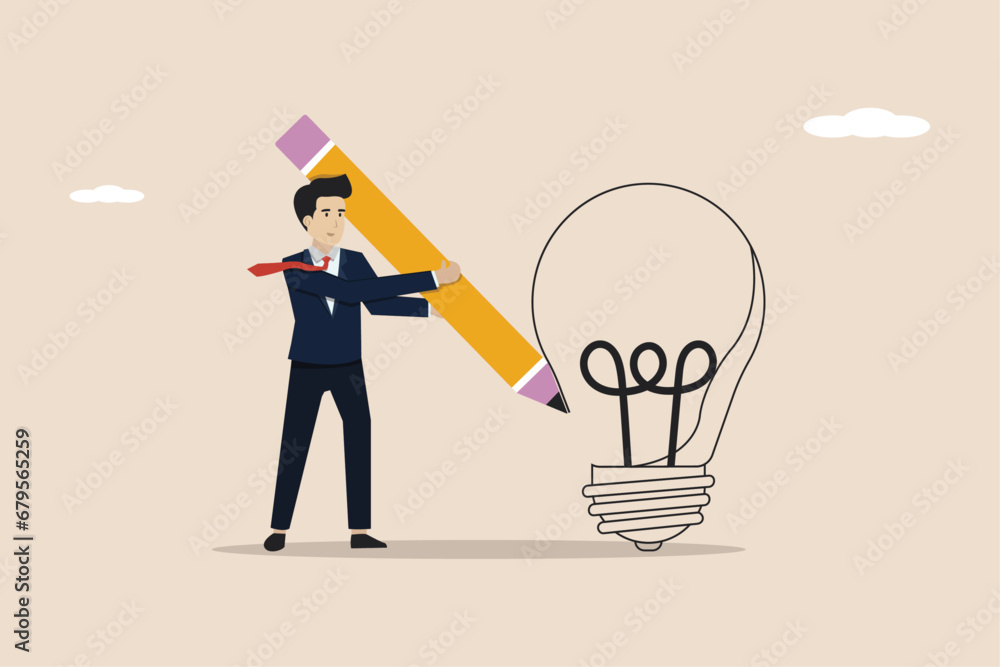 Poster solving puzzle problem or business idea, innovation or creativity, challenge or thinking process con
