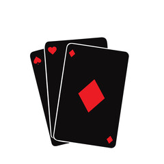 Full deck of cards for playing poker vector