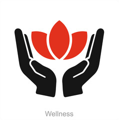 Obraz premium Wellness and flower icon concept