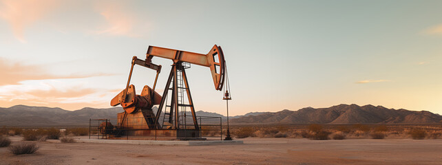 Crude oil. Global crisis. International War on oil prices worldwide. Pump rig, Pumpjack. Oil and gas production, Oilfield site, Drilling derricks, Fossil fuels, Gasoline concept. Ai generative - obrazy, fototapety, plakaty
