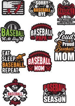 Baseball stickers Designs