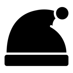 santa hat glyph icon