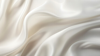 White silk fabric abstract background. White linen