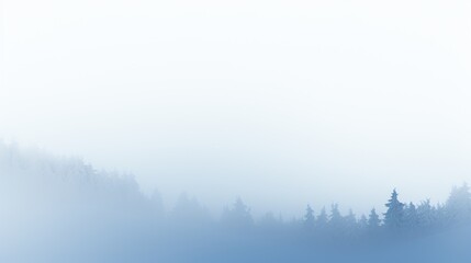 Fototapeta na wymiar A minimalist winter landscape with fog-enshrouded trees, providing a tranquil background setting