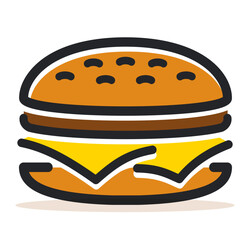 burger or hamburger flat icon