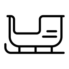 sleigh line icon