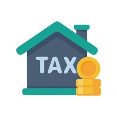 House interest icon. Discount for tax deduction