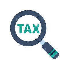 Magnifying glass for searching for ways to reduce taxes.