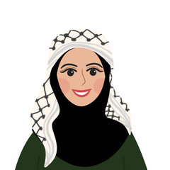 woman wearing keffiyeh