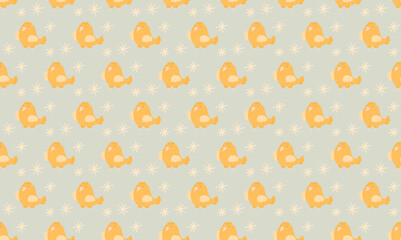 vector seamless pattern with bird 