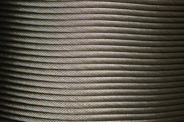 Steel cable texture. Steel wire rope or steel sling. Use for industrial or construction background....