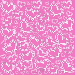 Set of unique hand drawn hearts. Doodle style hearts collection. 