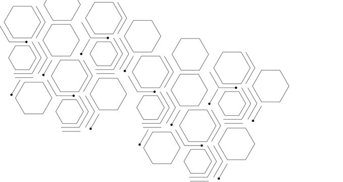 molecular hexagon complex pattern background