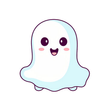 Halloween ghost illustration on transparent background, Halloween decoration, holiday decoration material, vector illustration