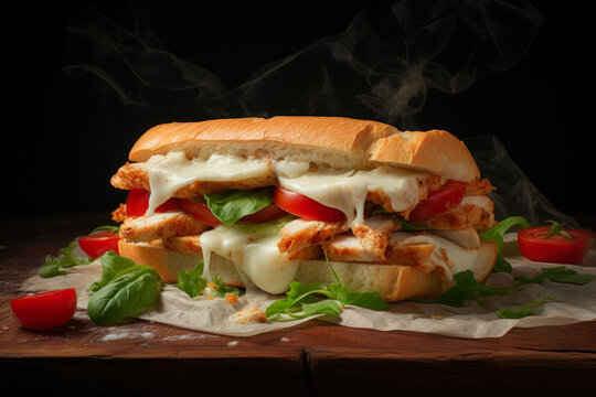 Gourmet Sandwich with Chicken and Parmesan