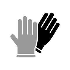 Rubber Gloves Monochrome Icon