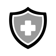 Obraz premium Health Insurance Monochrome Icon