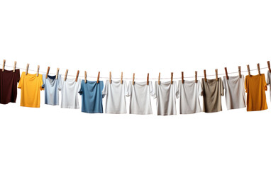 Collection of Colorful Stunning Clothesline Isolated on Transparent Background PNG.