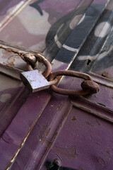 Shutter door. Colorful shutters. Steel shutter door of warehouse, storage or display case for metal door background and textured.	
