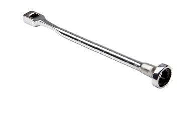 Fascinating Silver Color Lug Wrench Isolated on Transparent Background PNG.