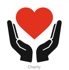Charity and donate icon concept