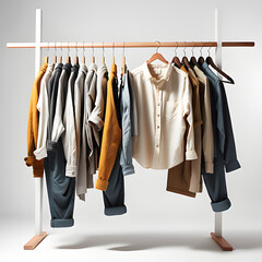 clothing on hangers