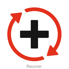 Fototapeta premium Recover and backup icon concept